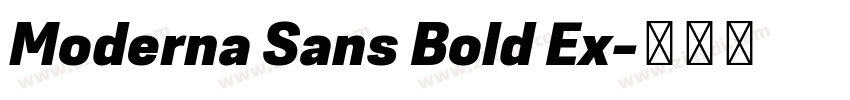 Moderna Sans Bold Ex字体转换